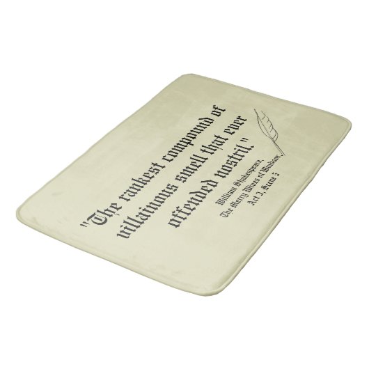 おもしろいシェークスピア引用文の臭いトイレ バスマット (アングル)