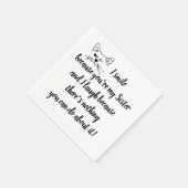 おもしろいシスターことわざ引用文かわいいウィンキング猫 スタンダードカクテルナプキン (角)