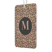 おもしろいシックなピンクの黒金ゴールドチエタ/ヒョウのモノグラム カーエアーフレッシュナー (左)