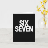 おもしろいシックスセブン6 7ミームデザイン カード (黄色い花)