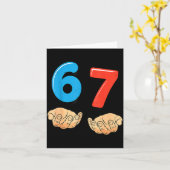 おもしろいシックスセブン6 7ミーム カード (黄色い花)