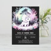 おもしろいシックトリケラトプス誕生日 招待状 (スタンド正面)