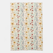 おもしろいシックモダンデイジーフローラルパターン キッチンタオル (縦)
