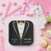 おもしろいシック・スーツ賞男性大人タキシード18誕生日 ペーパープレート (パーティー)