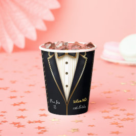 おもしろいシック・スーツ賞男性大人タキシード18誕生日 紙コップ