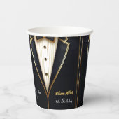 おもしろいシック・スーツ賞男性大人タキシード18誕生日 紙コップ (裏面)