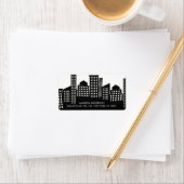 おもしろいシティ差出人住所ラベル ラベル (インサイチュ)