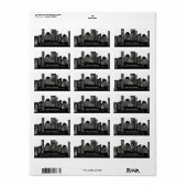 おもしろいシティ差出人住所ラベル ラベル (フルシート)