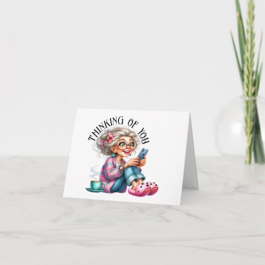 おもしろいシニアバージョン2 ノートカード (正面)