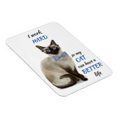 おもしろいシャム猫の懸命 マグネット (右側)