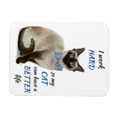 おもしろいシャム猫の懸命 マグネット (横)