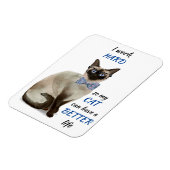 おもしろいシャム猫の懸命 マグネット (左側)