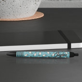 おもしろいシャム猫パタパーソナライズされたーン 黒ボールペン