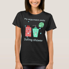 おもしろいシャワーの議論 Tシャツ