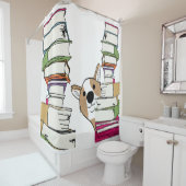 おもしろいシャワーカーテン本と愛犬家! シャワーカーテン (インサイチュ)