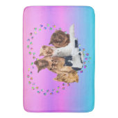 おもしろいシャワー猫 バスマット (正面縦)