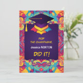 おもしろいシャンパン&紙吹雪バッシュ 招待状 (スタンド正面)