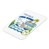 おもしろいシャークアイランドサーファー マグネット (左側)