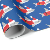 おもしろいシャークサンタ衣装クリスマス ラッピングペーパー (ロールコーナー)