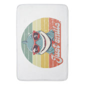 おもしろいシャーク招待状へスマイル バスマット (正面縦)