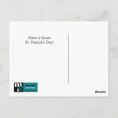 おもしろいシュナウザーとビールセントパトリックの日 ポストカード (裏面)