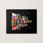 おもしろいシュナウツァークリスマスツリーペットドッグ愛人ギフト ジグソーパズル (横)