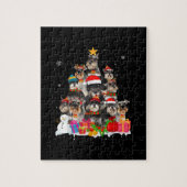 おもしろいシュナウツァークリスマスツリーペットドッグ愛人ギフト ジグソーパズル (縦)