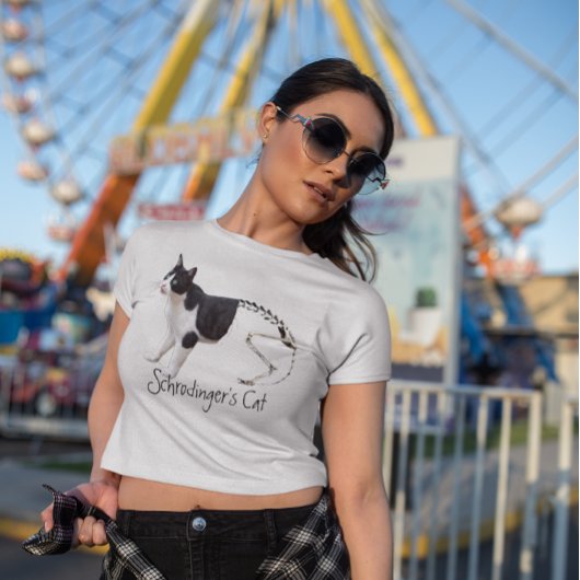 おもしろいシュレディンガー猫 Tシャツ