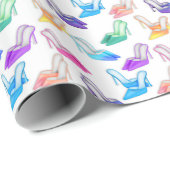 おもしろいシューDivaパターンのラッピング紙 ラッピングペーパー (ロールコーナー)