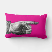 おもしろいショッキングなピンクフィンガーポインティング装飾用クッション ランバークッション (裏面)