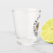 おもしろいショットグラス写真結婚式の日付を保存 ショットグラス (左)