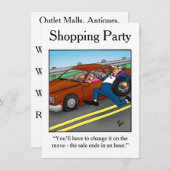 おもしろいショッピングエクスカーション招待状 招待状 (正面/裏面)