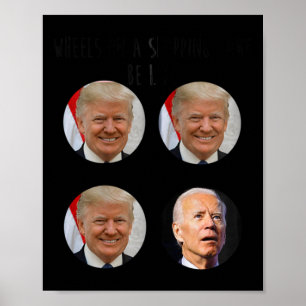 おもしろいショッピングカートトランプバイデン氏選挙ミーム投票 ポスター