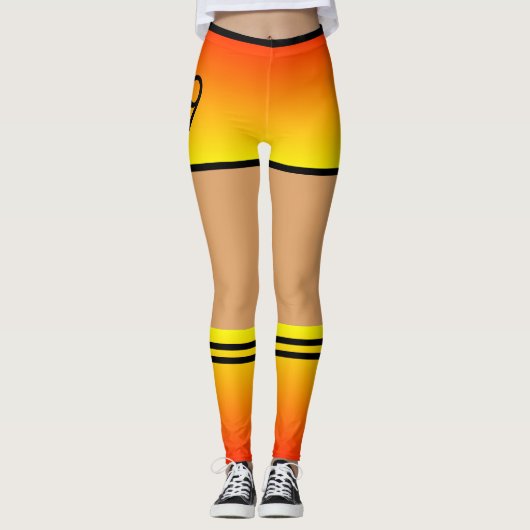 おもしろいショートソックス付きフェイクレギンス レギンス (正面)