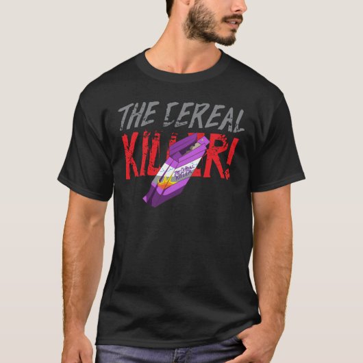 おもしろいシリアルキラー・ハロウィン・ブラック Tシャツ (正面)