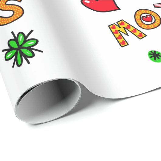 おもしろいシンプルとハッピーマザーズデイ ラッピングペーパー (ロールコーナー)