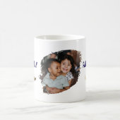 おもしろいシンプルなヒゲの父の日フォト コーヒーマグカップ (中央)