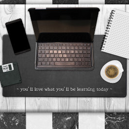 おもしろいシンプルシャルボード先生引用文デスクマット デスクマット