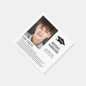 おもしろいシンプルファクト写真卒業ナプキンス スタンダードカクテルナプキン (角)