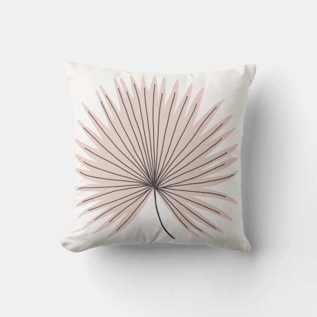 おもしろいシンプルブルーピンクフローラ アウトドアクッション (正面)