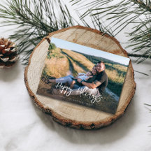 おもしろいシンプルミニマリストハッピーホリデーズフォト