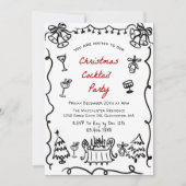 おもしろいシンプルモダンパーティー 招待状 (正面)