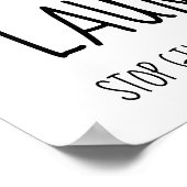 おもしろいシンプル洗濯室 ポスター (角)