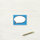 おもしろいシンプル漫画ブック音声バブルブルー ポストイット (デスク上)