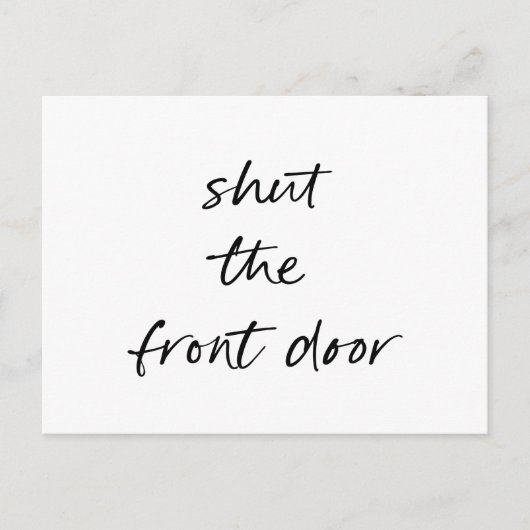 おもしろいシンプル白黒新しいホームアドレス 案内ポストカード (正面)