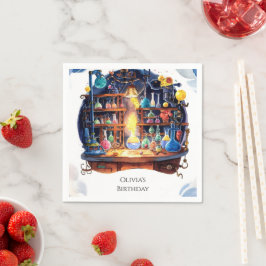 おもしろいシンプル科学者誕生日 スタンダードカクテルナプキン