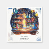 おもしろいシンプル科学者誕生日 スタンダードカクテルナプキン (正面)