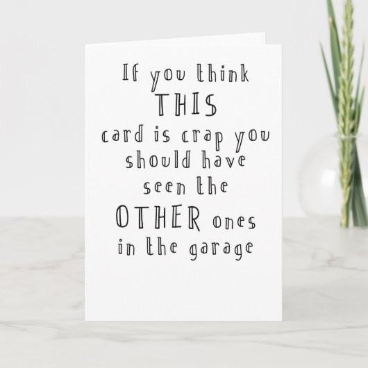 おもしろいシンプル誕生日カード カード (正面)