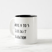 おもしろいシンプル退職 ツートーンマグカップ (正面左)