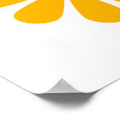 おもしろいシンプル過去が決してスタイル文字 ポスター (角)